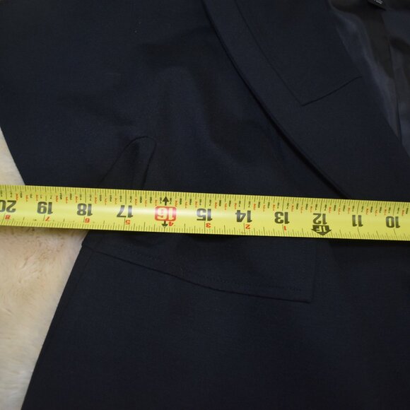 INC Black Cape Swing Jacket Size M Short Sleeve Blazer Chic Old Money Officewear - Picture 12 of 15